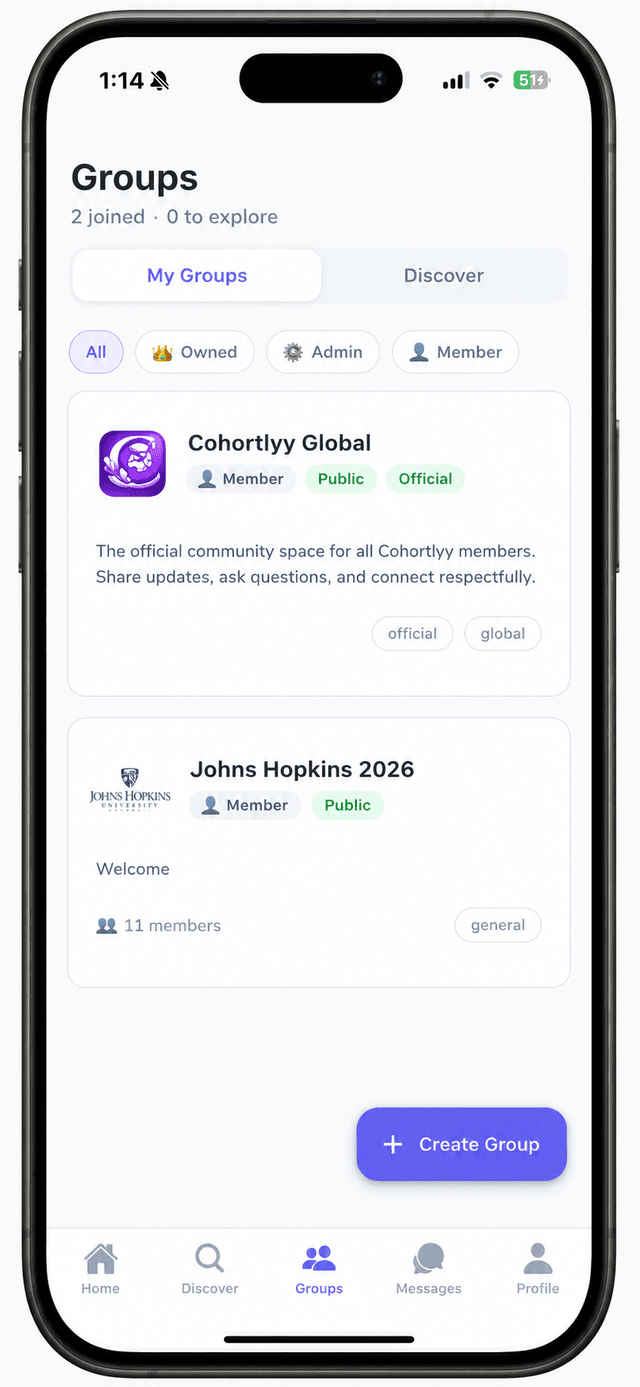 Groups โ Join communities