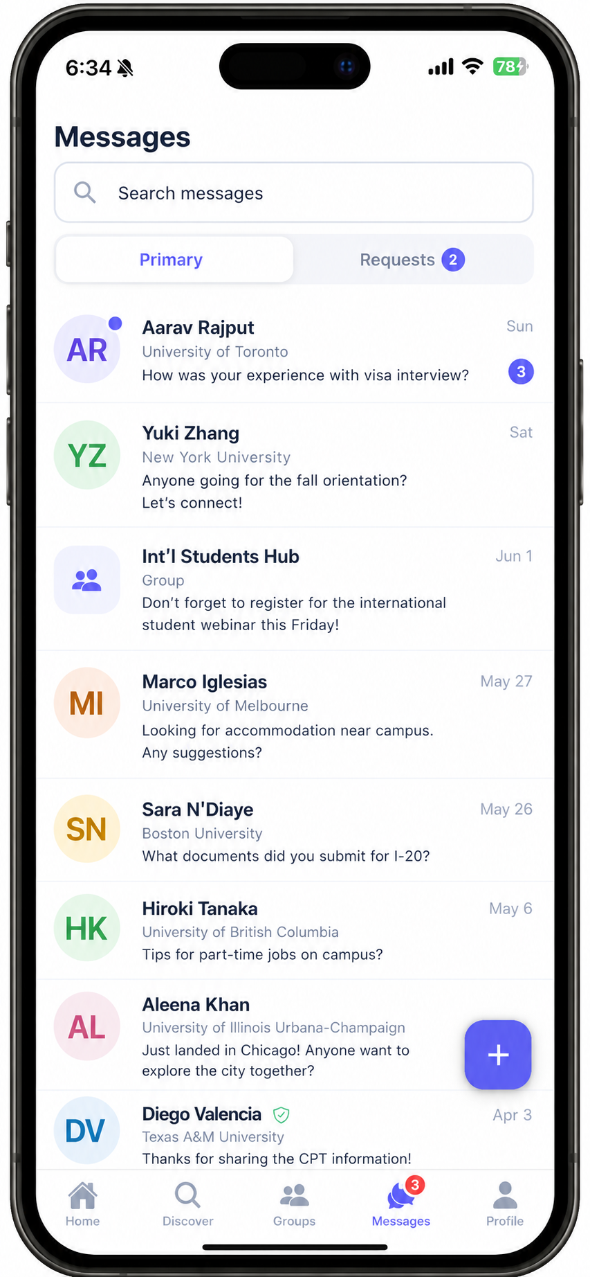 Messages – Chat with connections